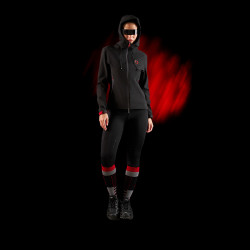 Casaco impermeável feminino Equestro Ridertechnology com zíper Preto Casaco impermeável feminino Equestro Ridertechnology com zíper Preto