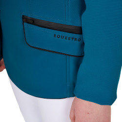 Casaco de concurso Equestro para menina em tecido técnico Azul coral