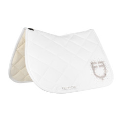 Almofada de salto com logotipo em strass Equestro Branco