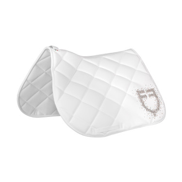 Tapete de salto com logotipo em strass Equestro Branco