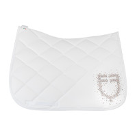 Tapete de dressage Equestro com logótipo em strass Branco