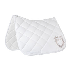 Tapete de dressage Equestro com logótipo em strass Branco Tapete de dressage Equestro com logótipo em strass Branco
