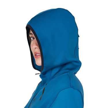 Sweatshirt técnico feminino em jersey com fecho éclair Equestro Azul coral