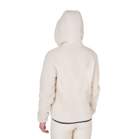 Sweatshirt feminino de lã com bolso Equestro Branco antigo Bege