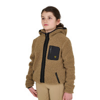 Sweatshirt de lã polar infantil com zíper Equestro Preto Sweatshirt de lã polar infantil com zíper Equestro Preto