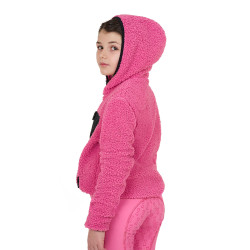 Sweatshirt de lã polar infantil com zíper Equestro Rosa castelo Sweatshirt de lã polar infantil com zíper Equestro Rosa castelo