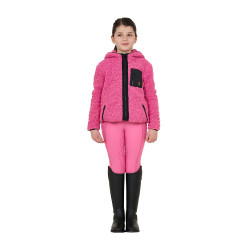 Sweatshirt de lã polar infantil com zíper Equestro Rosa castelo Sweatshirt de lã polar infantil com zíper Equestro Rosa castelo