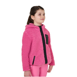 Sweatshirt de lã polar infantil com zíper Equestro Rosa castelo Sweatshirt de lã polar infantil com zíper Equestro Rosa castelo