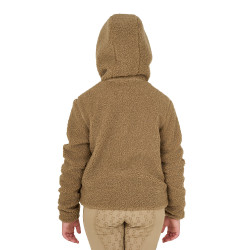 Sweatshirt de lã polar infantil com zíper Equestro Incenso Bege