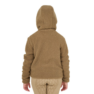 Sweatshirt de lã polar infantil com zíper Equestro Incenso Bege