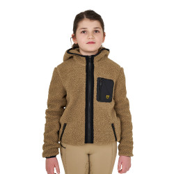 Sweatshirt de lã polar infantil com zíper Equestro Incenso Bege
