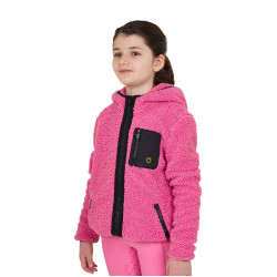 Sweatshirt de lã polar infantil com zíper Equestro Rosa castelo Sweatshirt de lã polar infantil com zíper Equestro Rosa castelo