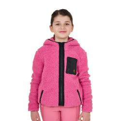 Sweatshirt de lã polar infantil com zíper Equestro Rosa castelo Sweatshirt de lã polar infantil com zíper Equestro Rosa castelo