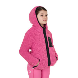 Sweatshirt de lã polar infantil com zíper Equestro Rosa castelo Sweatshirt de lã polar infantil com zíper Equestro Rosa castelo