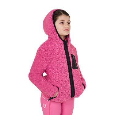 Sweatshirt de lã polar infantil com zíper Equestro Rosa castelo Sweatshirt de lã polar infantil com zíper Equestro Rosa castelo