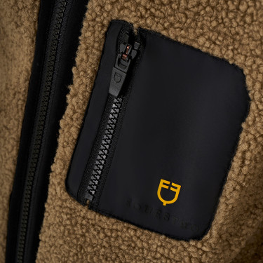 Sweatshirt de lã polar infantil com zíper Equestro Incenso Bege