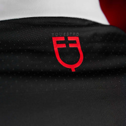 Camisa de competição masculina Equestro Ridertechnology de mangas compridas com botões Preto