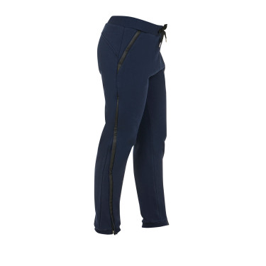 Calça feminina tear-away com zíper em todo o comprimento Equestro Blazer marinho Azul-marinho