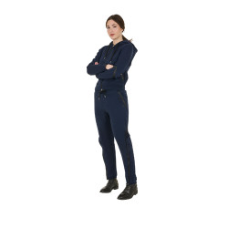 Calça feminina tear-away com zíper em todo o comprimento Equestro Blazer marinho Azul-marinho