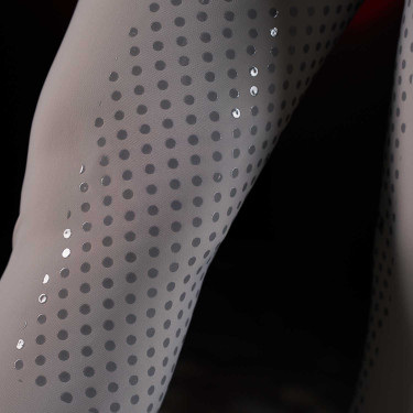 Calça slim fit feminina Equestro Ridertechnology full grip Pássaro zombeteiro Cinzento