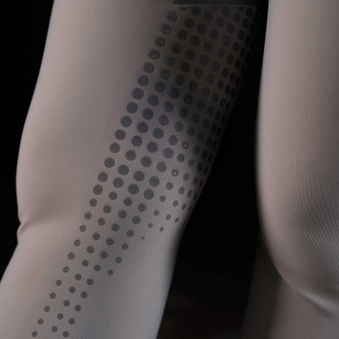 Calças femininas slim fit Equestro Ridertechnology com costuras termo-seladas Pássaro zombeteiro Cinzento