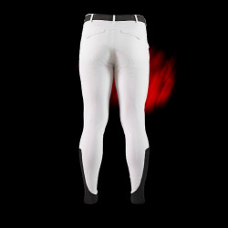 Calça Equestro slim fit masculina Ridertechnology full grip Branco Calça Equestro slim fit masculina Ridertechnology full grip Branco