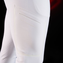 Calça Equestro slim fit masculina Ridertechnology full grip Branco Calça Equestro slim fit masculina Ridertechnology full grip Branco