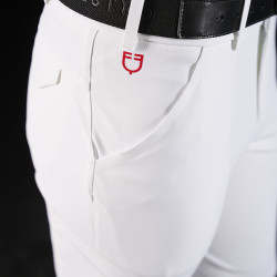 Calça Equestro slim fit masculina Ridertechnology com costuras termo seladas Branco