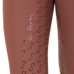 Legging feminino com forro de lã Equestro Nogueira / branco antigo Castanho