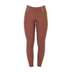Legging feminino com forro de lã Equestro Nogueira / branco antigo Castanho