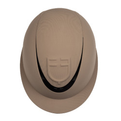 Capacete feminino com viseira larga e logotipo em relevo Equestro Noz Castanho Capacete feminino com viseira larga e logotipo em relevo Equestro Noz Castanho