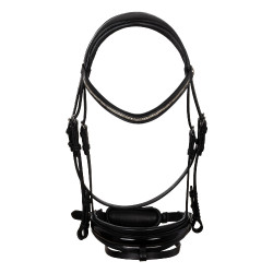 Bridão Olympia em couro de bezerro Acavallo Preto