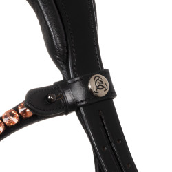 Bridão Ninfea em couro de bezerro Acavallo Preto