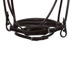 Bridão Iris em couro de bezerro Acavallo Castanho / castanho