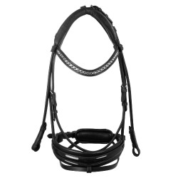 Bridão Dalila em couro de bezerro Acavallo Preto / preto Bridão Dalila em couro de bezerro Acavallo Preto / preto