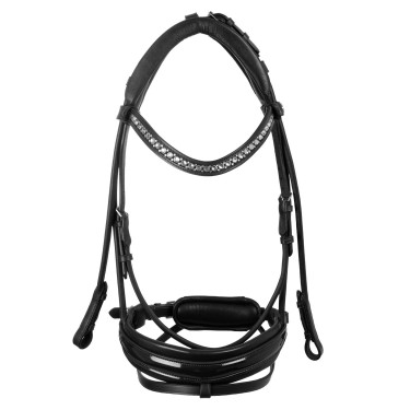 Bridão Dalila em couro de bezerro Acavallo Preto / preto Bridão Dalila em couro de bezerro Acavallo Preto / preto