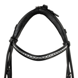 Bridão Dalila em couro de bezerro Acavallo Preto / branco