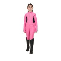 Camada Base Equestro de treino de manga comprida para menina Camafeu rosa