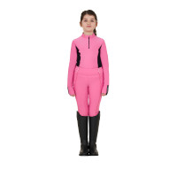 Camada Base Equestro de treino de manga comprida para menina Camafeu rosa