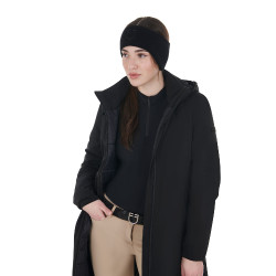 Banda Equestro unissexo em lã canelada com proteção para as orelhas e logótipo Preto Banda Equestro unissexo em lã canelada com proteção para as orelhas e logótipo Preto