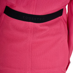 Casaco de competição três botões feminino em mesh Equestro Madressilva Rosa Casaco de competição três botões feminino em mesh Equestro Madressilva Rosa