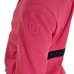 Casaco de competição três botões feminino em mesh Equestro Madressilva Rosa Casaco de competição três botões feminino em mesh Equestro Madressilva Rosa