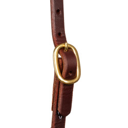 Cabeçada com orelha slip e fivela única de 5/8" Platinum Pro Óleo escuro Castanho