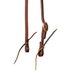 Cabeçada com orelha slip e fivela única de 5/8" Platinum Pro Óleo escuro Castanho