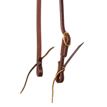 Cabeçada com orelha slip e fivela única de 5/8" Platinum Pro Óleo escuro Castanho