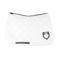 Tapete de salto em tecido técnico acolchoado Equestro Branco