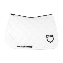 Tapete de salto em tecido técnico acolchoado Equestro Branco