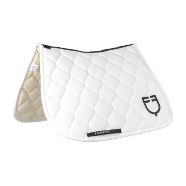 Tapete de salto em tecido técnico acolchoado Equestro Branco