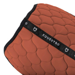 Tapete de salto em tecido técnico acolchoado Equestro Sequoia Castanho