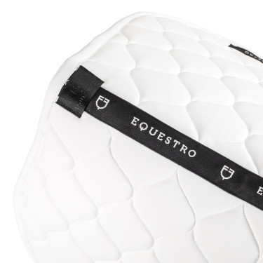 Tapete de salto em tecido técnico acolchoado Equestro Branco